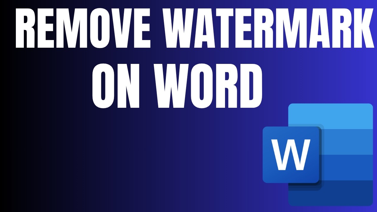 How to Remove Watermarks in Microsoft Word Documents - YouTube