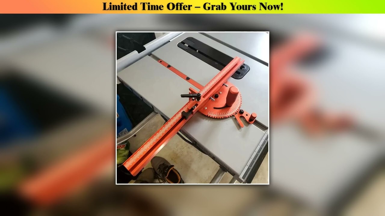 1 Set Miter Gauge and 400MM Aluminium Profile Fence With Track Stop Sawing Assembly Angle Ruler