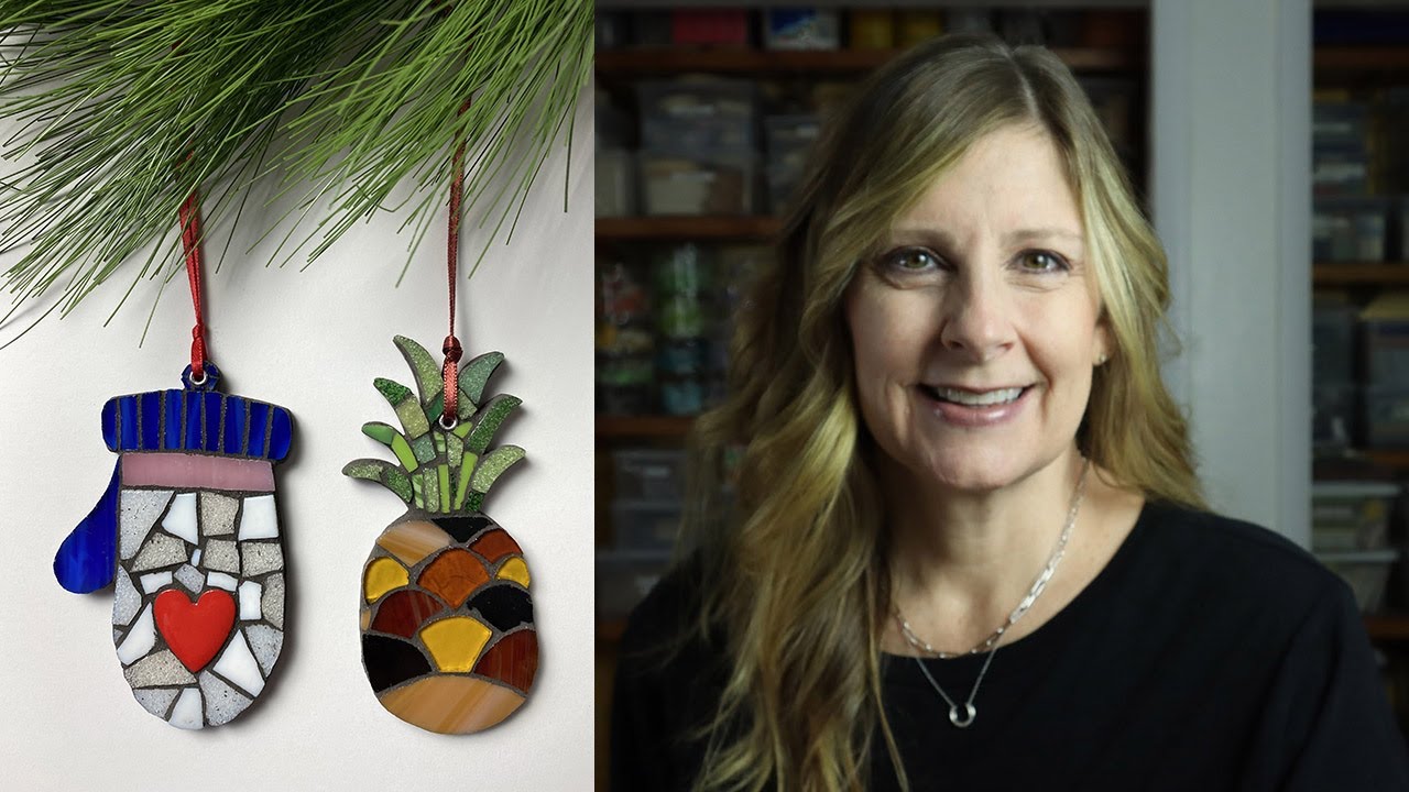 GLASS + MIXED-MEDIA MOSAIC CHRISTMAS ORNAMENTS | Plus, an Unlikely Adhesive for Transparent Glass