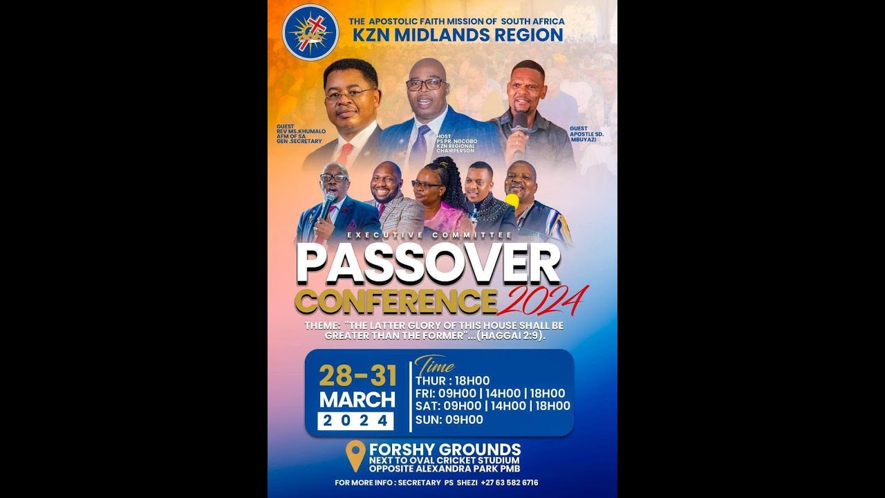 AFM KZN MIDLANDS REGION  PASSOVER CONFERENCE   - DAY 3  SATURDAY   FIRST  SESSION