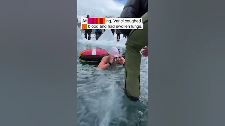Free Diver Plunges to Record Depth Under Frozen Swiss Lake