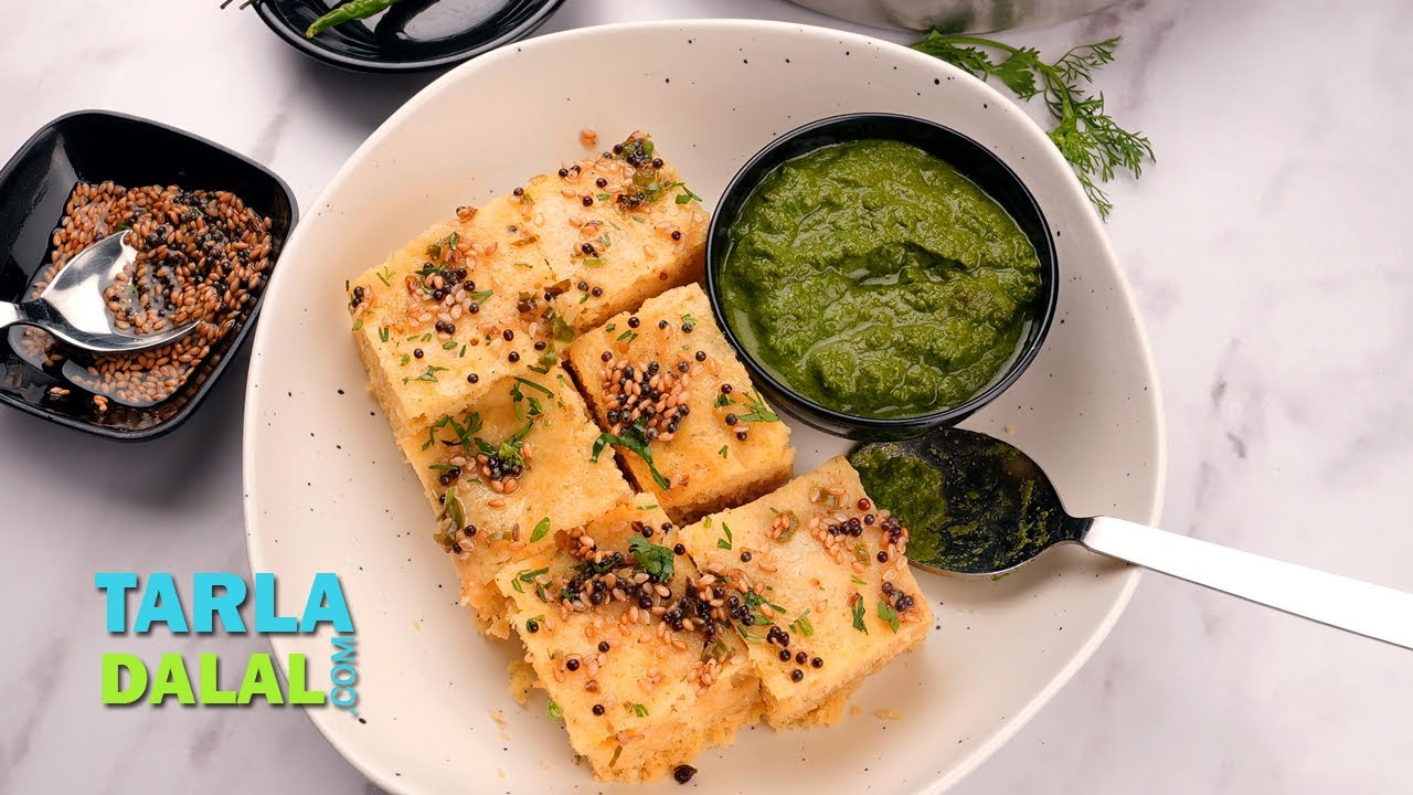 Soya Khaman Dhokla (Protein & Iron Rich Recipe) by Tarla Dalal