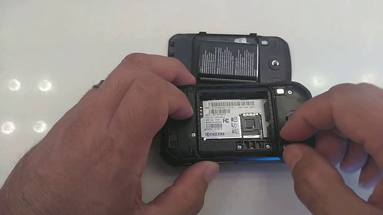 Kyocera DuraXV Extreme SD Card and SIM Insertion Guide - YouTube