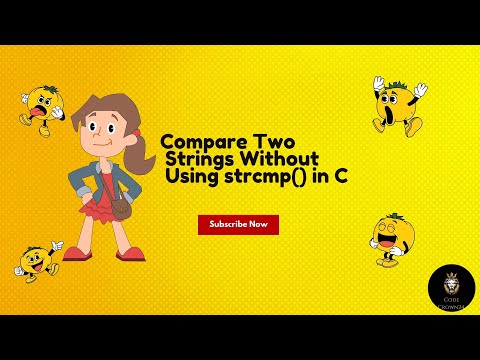 "Compare Two Strings Without Using strcmp() in C"
