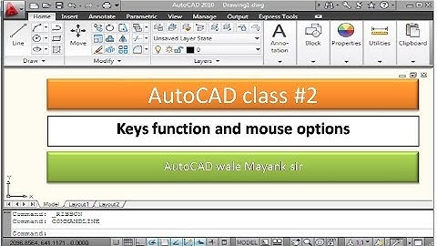 AutoCAD Basic keys and mouse function| AutoCAD Tutorial #2 | AutoCAD tutorial for Beginners|