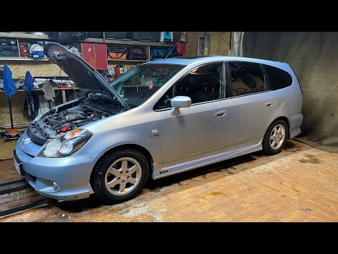 Honda stream, 2004г 2.0 замена термостата.