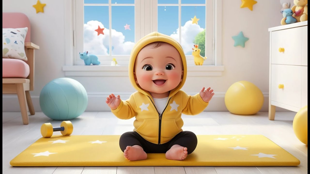 Baby’s Morning Exercise | Nursery Rhyme Song for Kids | Baby Learning Songs