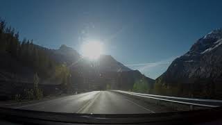 Driving in the Canadian Rockies - (Icefields Parkway)