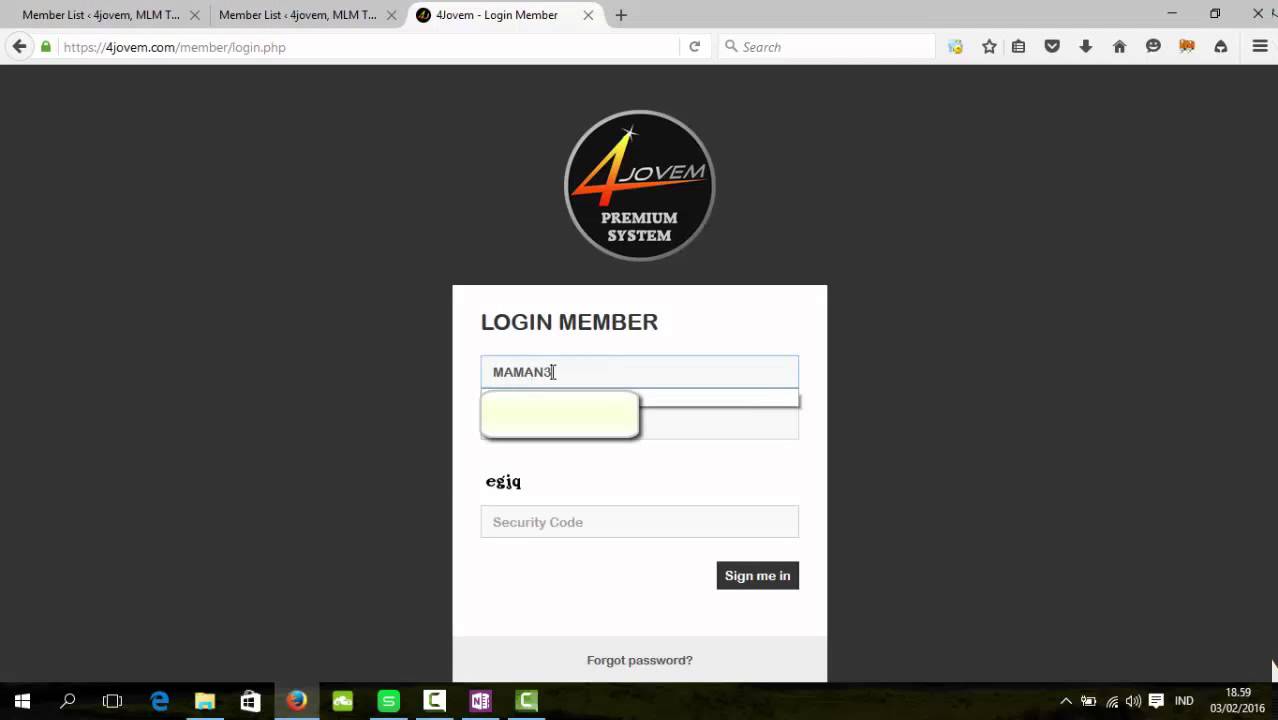 login