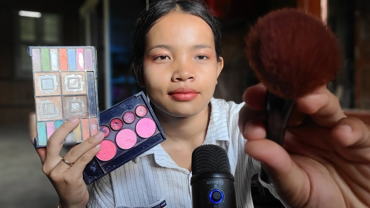 DOING YOUR MAKEUP ASMR ROLEPLAY ON CAMERA - YouTube