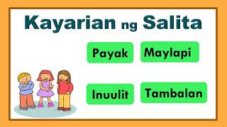 KAYARIAN NG SALITA (Payak, Maylapi, Inuulit at Tambalan)