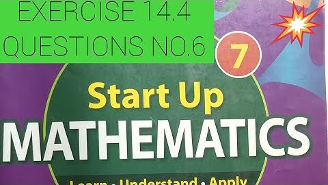 class Vll maths start up mathematics/Ex- 14.4 /questions no 6, /viva education.