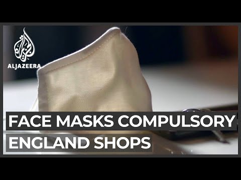 Face coverings to become compulsory in England shops