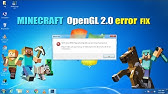 How To Fix Opengl Error In Minecraft Youtube