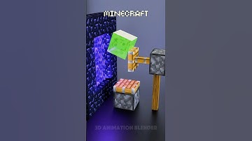 Minecraft Vs Real Life in the Nether 🔥🔥🔥#blender3d #3dart #3danimation #minecraft