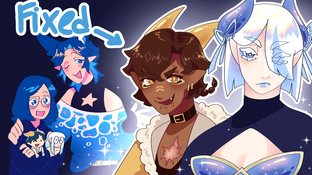 I Gave my Old Characters a Much Needed Glow Up! - YouTube