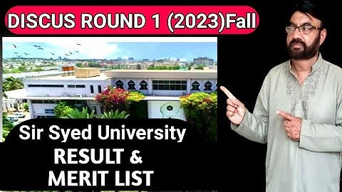 Sir Syed University Discuss Result & Merit list 2023 || Shahid Concept Academy