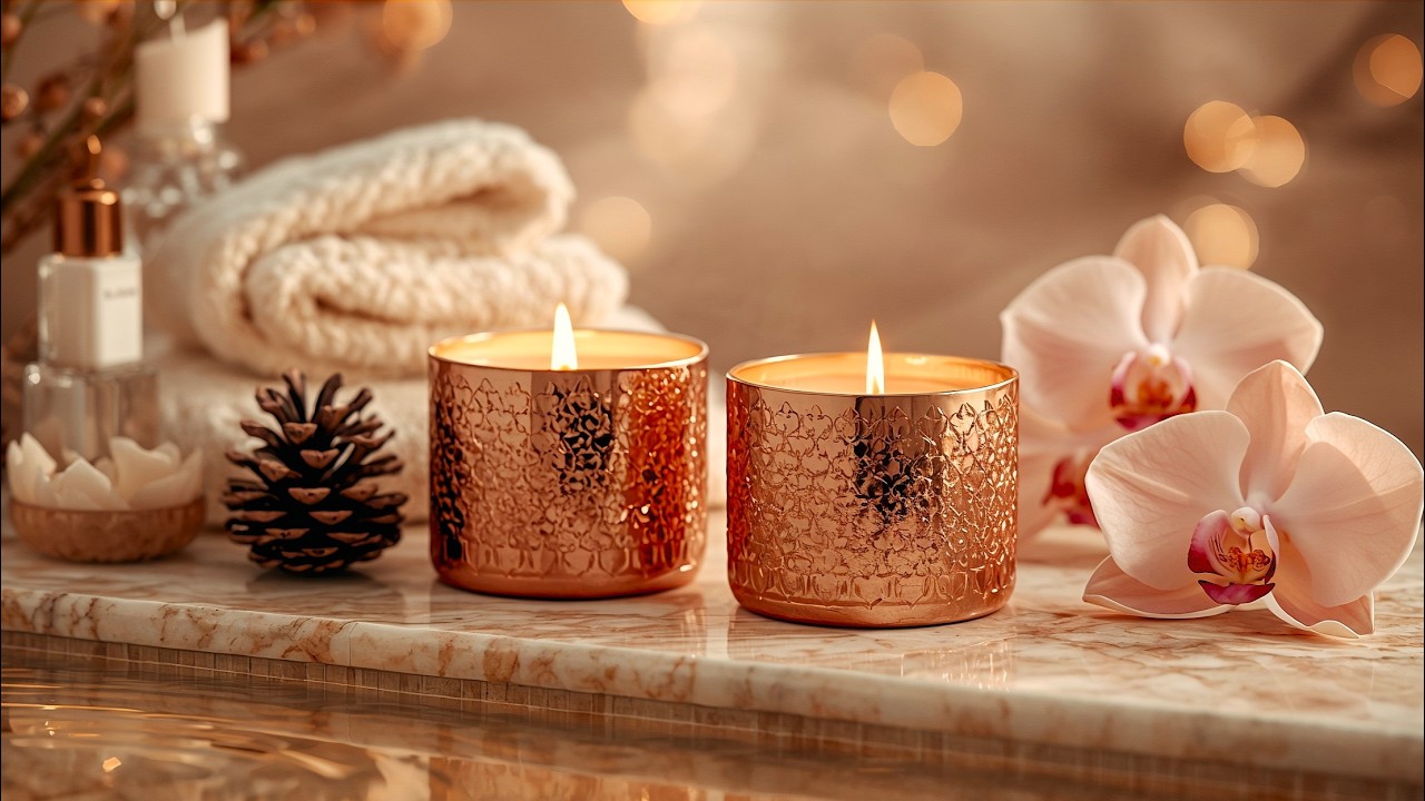 Insomnia Relief Night – Soft Golden Spa Candle Music for Calm Mind & Restful Sleep