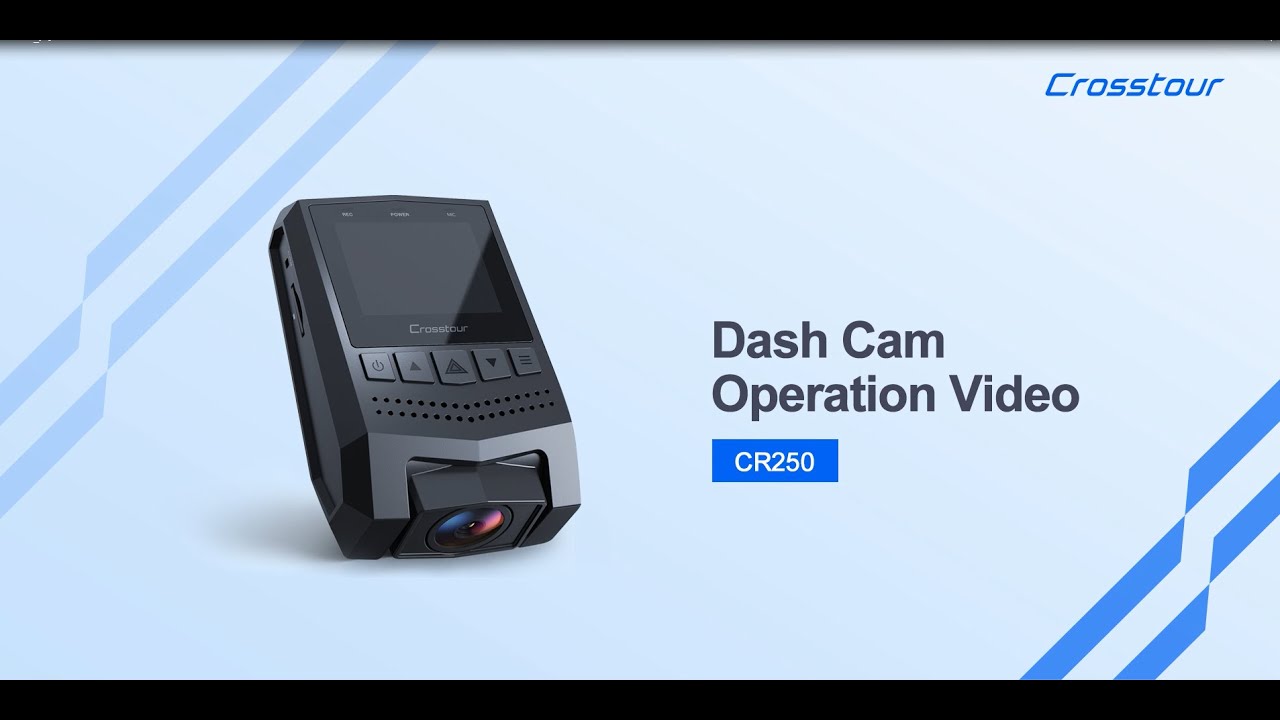 Crosstour Dash Cam Front and Rear CR900 Operation Video 