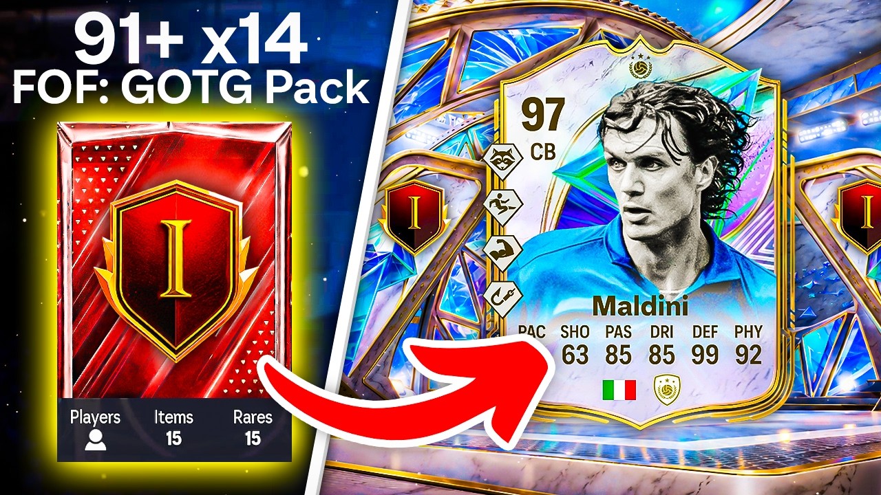 MY FIRST 97 ICON PACKED! 🔥 MY RANK 1 GOTG CHAMPS REWARDS - FC 26 Ultimate Team
