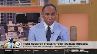 FIRST TAKE | "I can't wait to see Rodgers play under Mike McCarthy" - Stephen A. on Steelers new duo