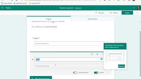 (QR code naar) Digitaal bezoekersregistratieformulier maken met MS Forms