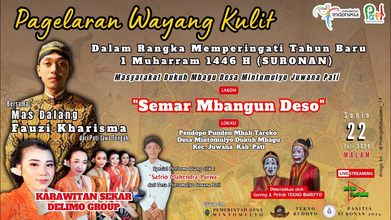 Live Streaming !!! Pagelaran Wayang Kulit Lakon SEMAR MBANGUN DESO Dalang FAUZI KHARISMA.