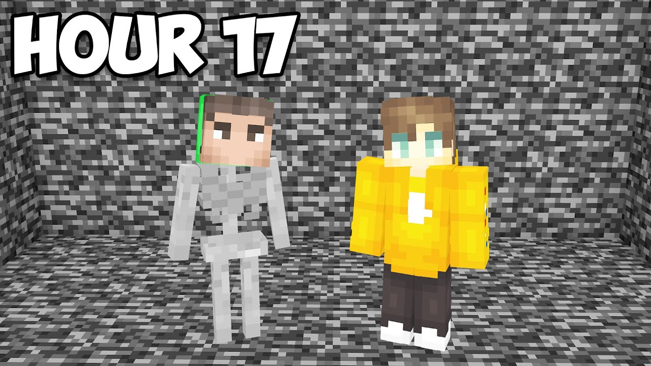 Выжить 24 часа подряд в клетке из коренной породы (Minecraft)