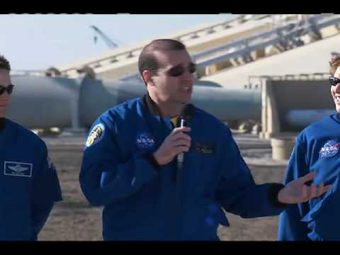 STS-131 Astronauts Talk to Reporters During Training Break