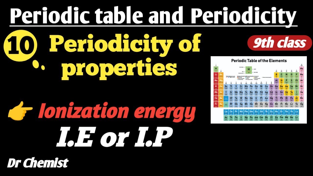 Ionization energy // Ionization potential // periodicity of properties // 