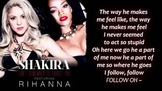 Shakira ft  Rihanna   Can't Remember To Forget You Official Video Lyrics On Screen HD