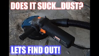 Harbor Freight 4'5' Angle Grinder Dust Shield. Will it actually collect dust? Lets Find Out!