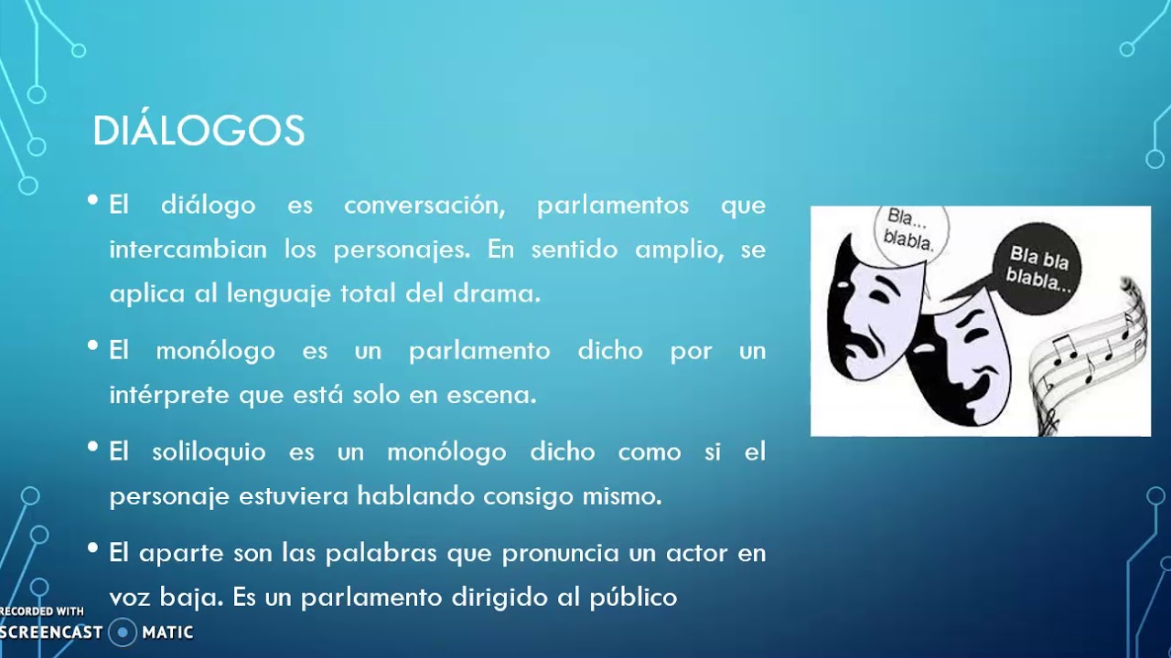 Elementos de los textos dramáticos YouTube