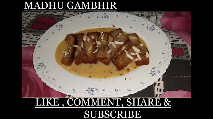 BREAD CUSTARD RECIPE | BREAD PUDDING | CARAMEL BREAD | MADHU GAMBHIR | EGGLESS