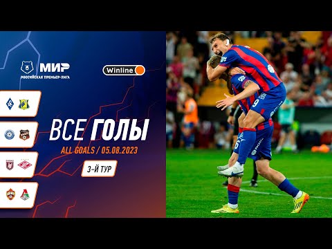 Все голы 5.08.2023 | 3 тур Мир РПЛ 2023/24