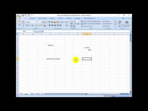 Comment convertir nombre de mots dans Excel HD2017