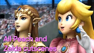 Super Smash Bros Brawl All Peach And Zelda Cutscenes story Mode
