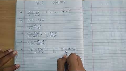Prove that (1-sin theta)/(1+sin theta)=(sec theta-tan theta) whole square.