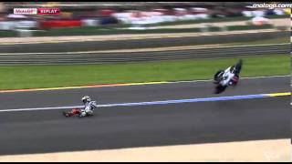 Valencia 2012   MotoGP   RACE   Action   Jorge Lorenzo   Crash