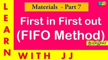 Materials Part 7 in Tamil || First in First Out || FIFO method of Material pricing