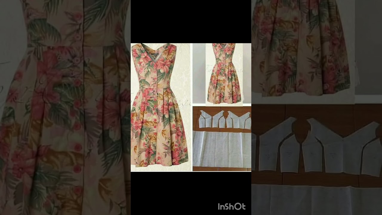 simple dress with princess cut illustration 