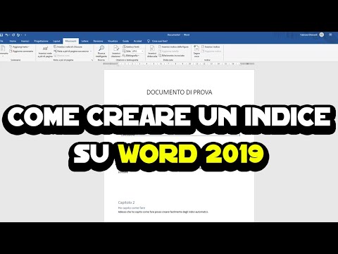 Video: Come Inserire Un Indice In Word