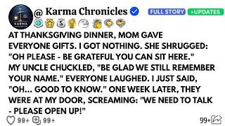My Mom Gave Everyone Gifts At Thanksgiving — Except Me. A Week Later, They Came To My Door