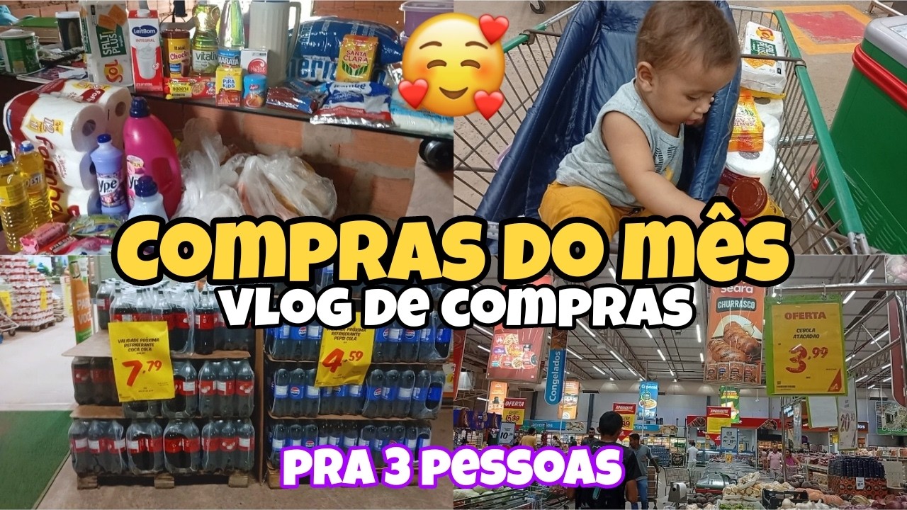 COMPRAS DO MÊS DE MARÇO😍🛒 MOSTREI PREÇO DE TUDO💰/COMPRAS EM FAMÍLIA❤️