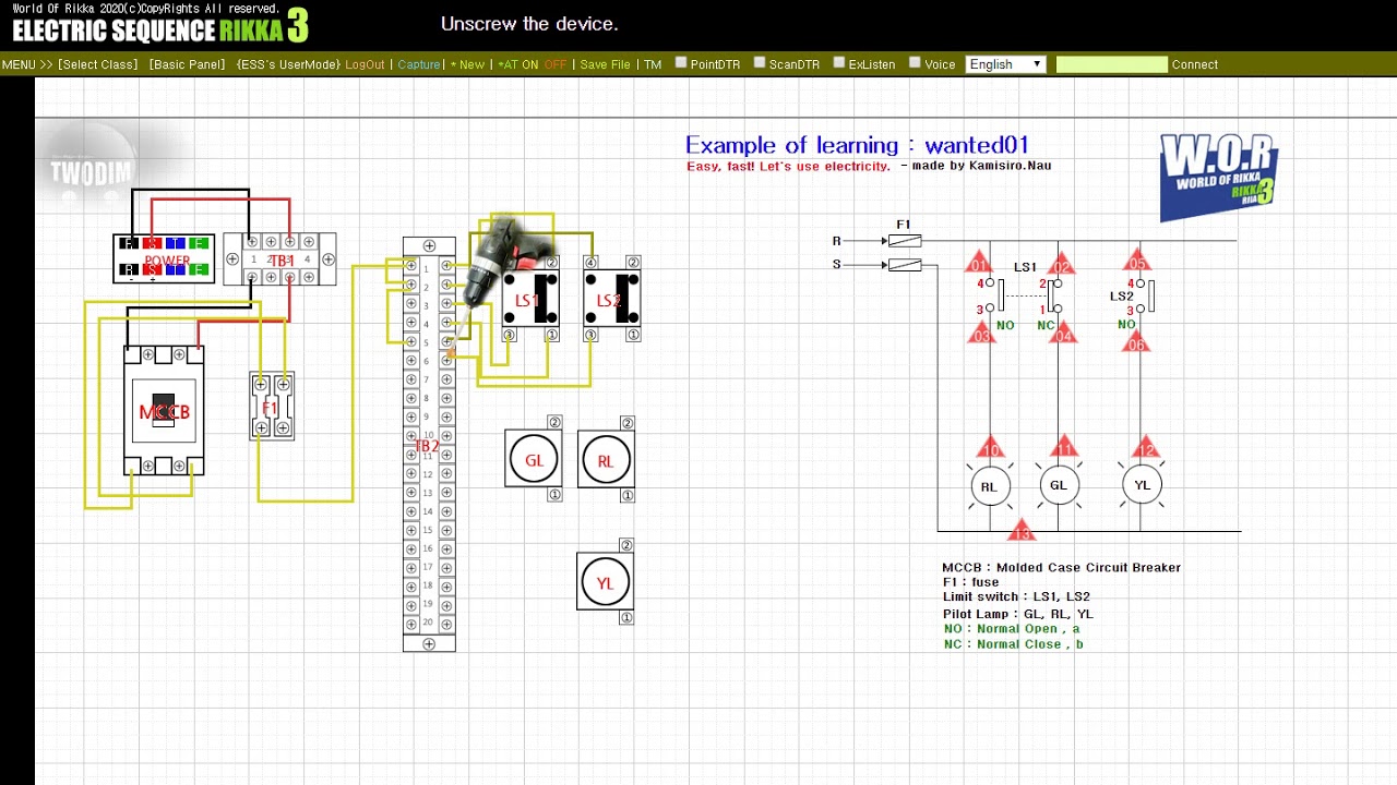 (Electrical sequence wiring) Example of learning wanted01 - YouTube