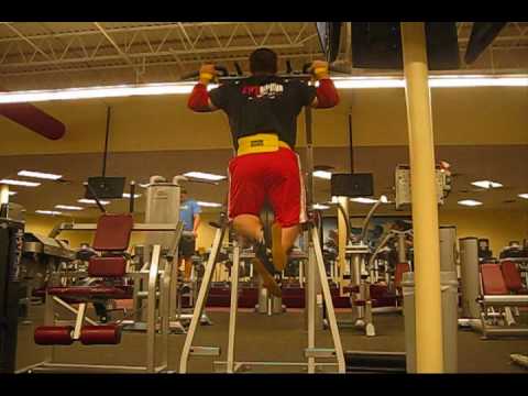 Tom Mutaffis - Weighted Pullups, BW + 100 lbs x 5 reps