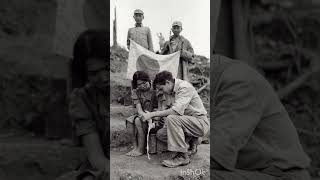 A US soldier gives first aid to a wounded “comfort woman” from the Japanese army, China, 1944.