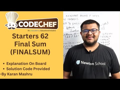 Codechef Starters 62 | Final Sum (FINALSUM) Solution | Explanation+Code | Hindi | Editorial