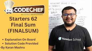 Codechef Starters 62 | Final Sum (FINALSUM) Solution | Explanation+Code | Hindi | Editorial