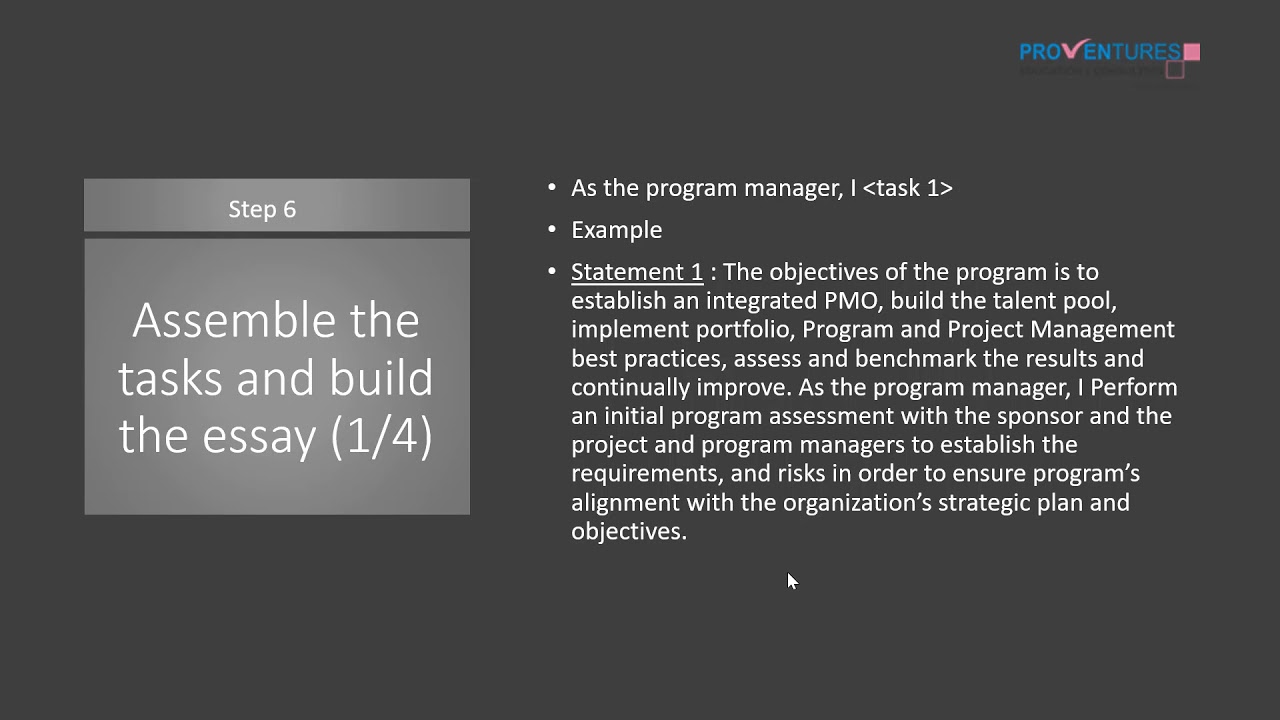 How to Write PgMP Essays? - Part II - YouTube